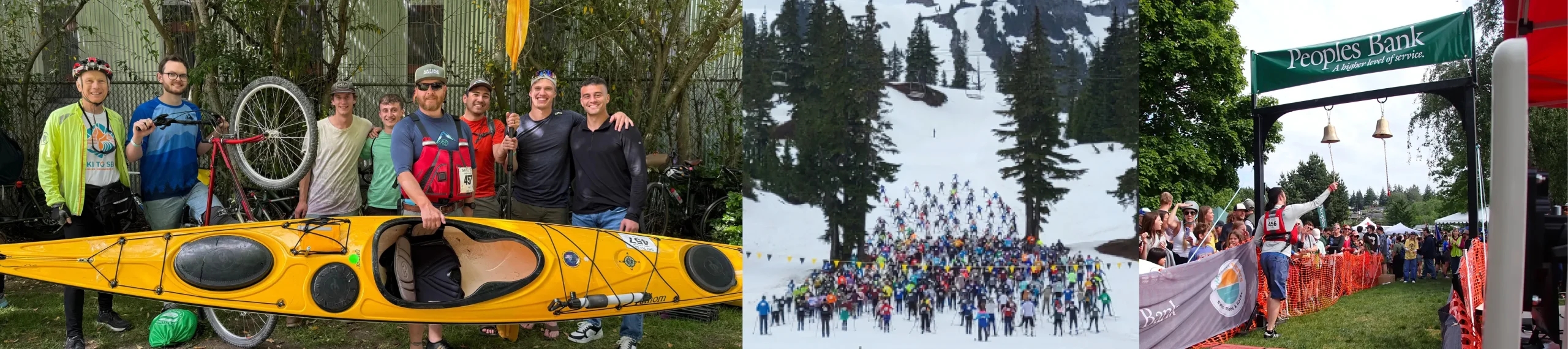 Photo montage from our employee Ski to Sea teams