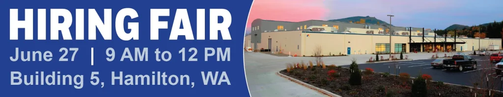 Graphic with June 27 Hiring Fair