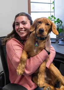 Quinn and her dog, Sunny
