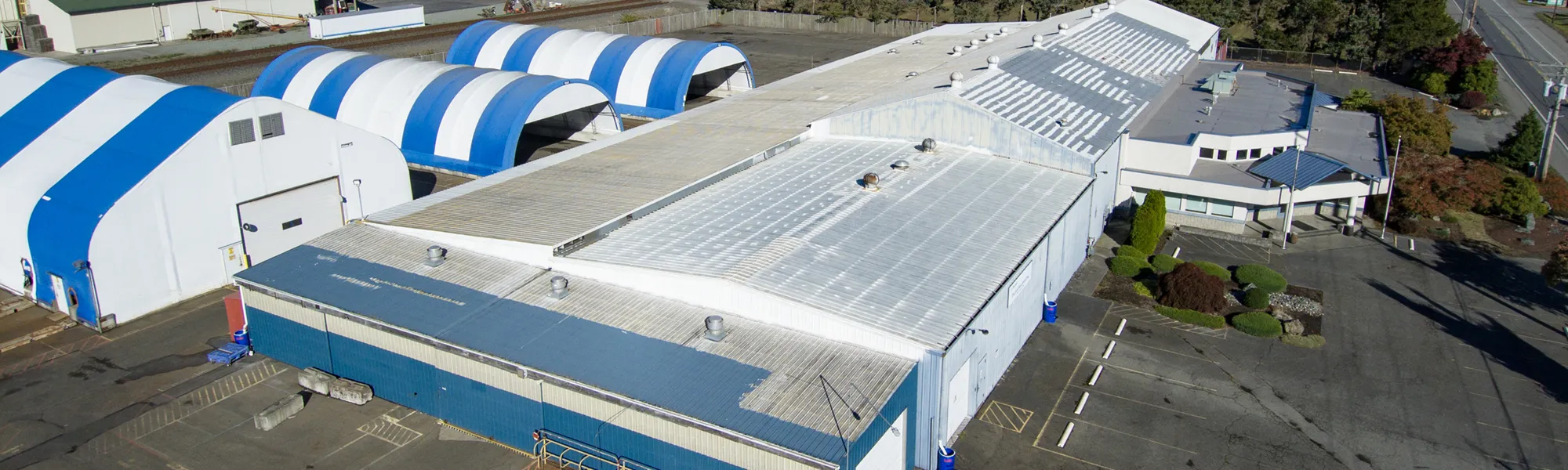 A drone photo of Janicki's newest facility in Mount Vernon, Washington, called MV1