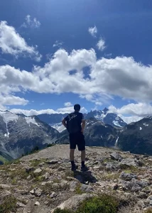 Barrett on a hike