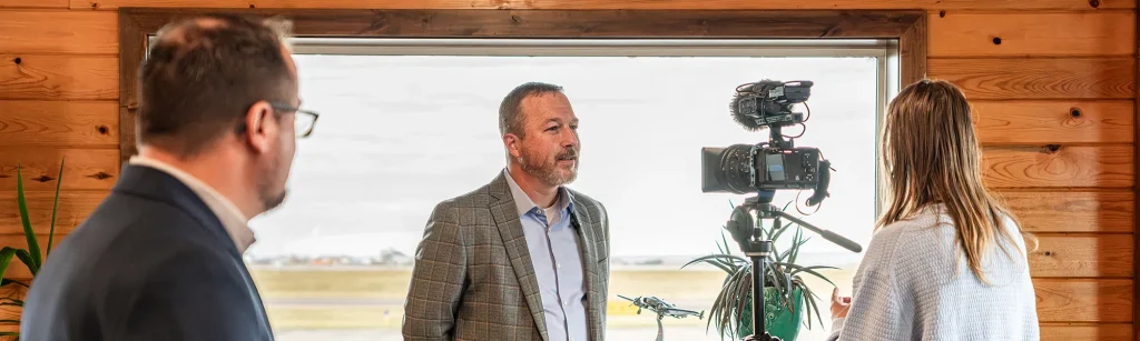 Dan Voorhies speaks to KRTV about construction of Janicki Industries' Montana campus.